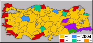 29.03.2004'ten itibaren Belediye Bakanlklar