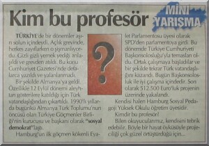 Hrriyet - Editr - Ali Glen: "Kim Bu PROF."